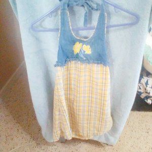 Blue Jean halter dress size 6x